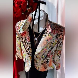 Floral Leopard Print Jacket
